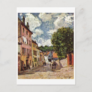 Alfred Sisley - Straße in Moret-Sur-Loing 1892 Postkarte