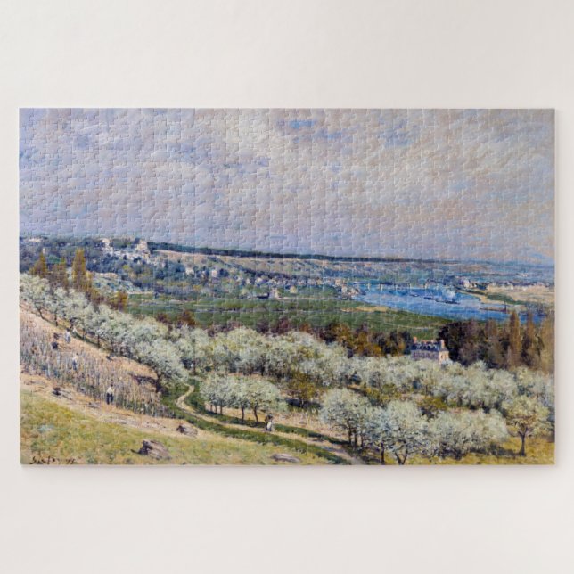 Alfred Sisley - Terrasse auf Saint-Germain, Frühja Puzzle (Horizontal)