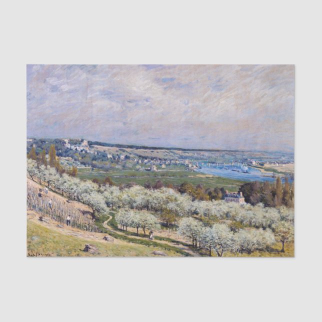 Alfred Sisley - Terrasse auf Saint-Germain, Frühja Seidenpapier (Vorderseite)