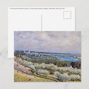 Alfred Sisley - Terrasse in Saint-Germain, Frühlin Postkarte