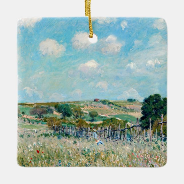 Alfred Sisley - The Meadow Keramikornament (Vorderseite)