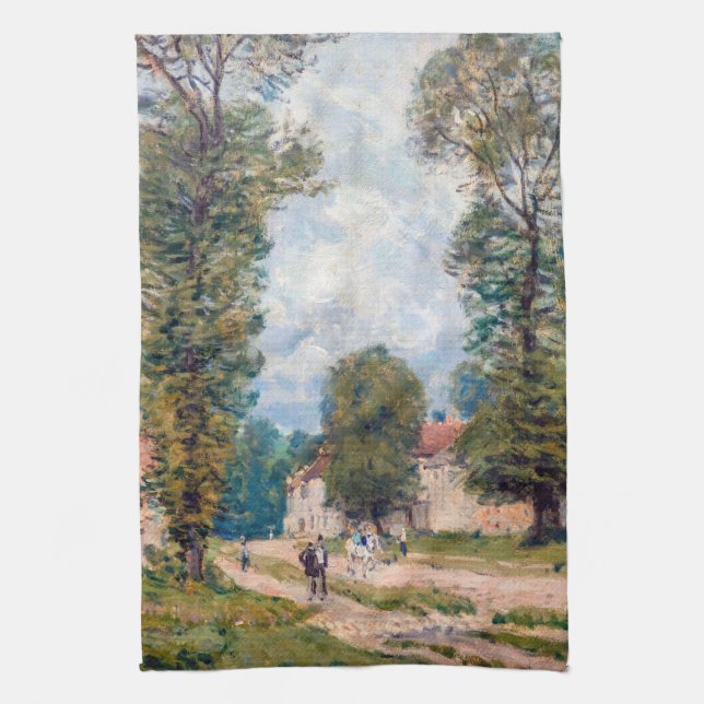 Alfred Sisley - The Versailles Road Geschirrtuch (Vertikal)