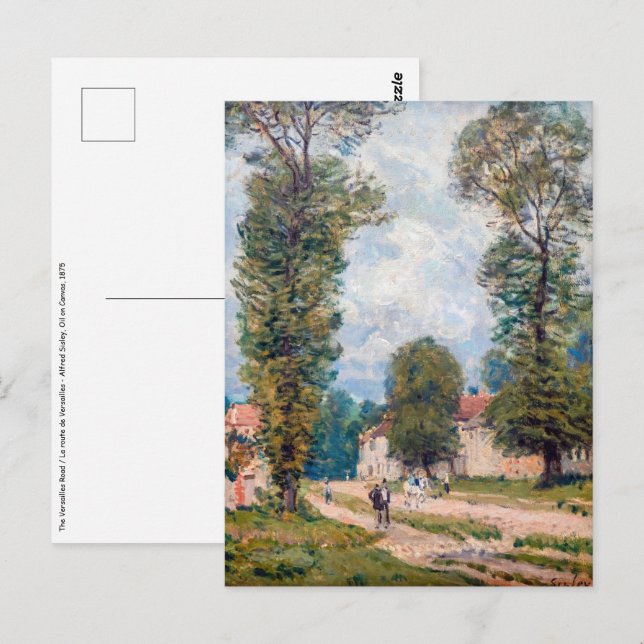 Alfred Sisley - The Versailles Road Postkarte (Vorne/Hinten)