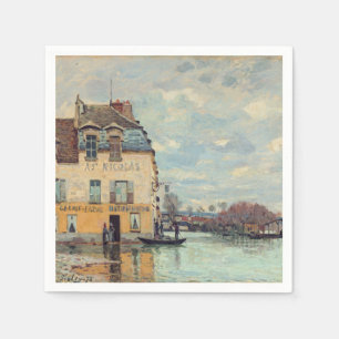 Alfred Sisley - Überschwemmung bei Port-Marly 1872 Serviette