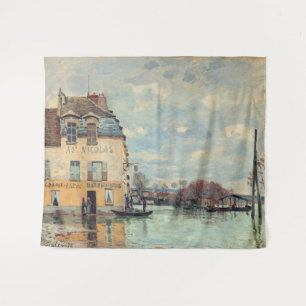 Alfred Sisley - Überschwemmung bei Port-Marly 1872 Wandteppich