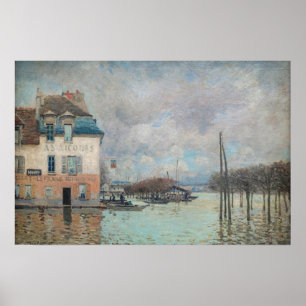 Alfred Sisley - Überschwemmung bei Port-Marly 1876 Poster