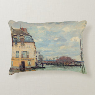 Alfred Sisley - Überschwemmung in Port-Marly 1872 Dekokissen