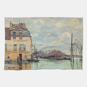 Alfred Sisley - Überschwemmung in Port-Marly 1872 Geschirrtuch