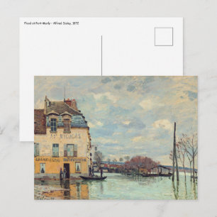 Alfred Sisley - Überschwemmung in Port-Marly 1872 Postkarte