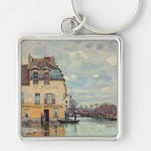 Alfred Sisley - Überschwemmung in Port-Marly 1872 Schlüsselanhänger