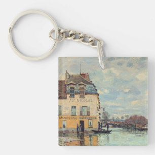 Alfred Sisley - Überschwemmung in Port-Marly 1872 Schlüsselanhänger