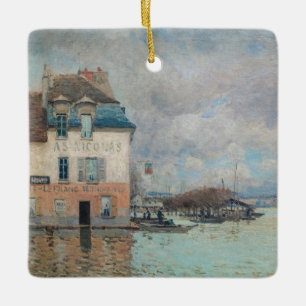 Alfred Sisley - Überschwemmung in Port-Marly 1876 Keramikornament