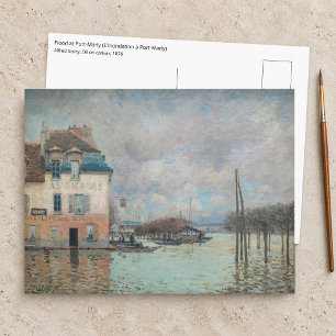 Alfred Sisley - Überschwemmung in Port-Marly 1876 Postkarte