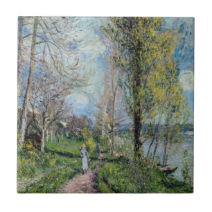 Alfred Sisley - Ufer der Seine bei By Fliese