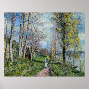 Alfred Sisley - Ufer der Seine bei By Poster