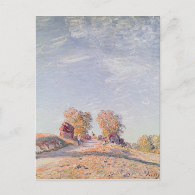 Alfred Sisley | Uphill Road in Sunshine Postkarte (Vorderseite)