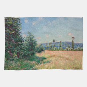 Alfred Sisley - Wiesen von Sahurs am Morgen Geschirrtuch