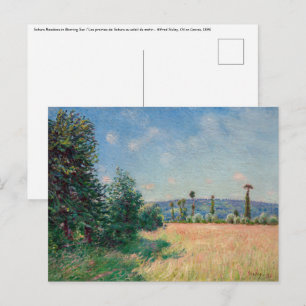 Alfred Sisley - Wiesen von Sahurs am Morgen Postkarte