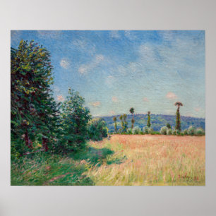 Alfred Sisley - Wiesen von Sahurs im Morgenlicht Poster
