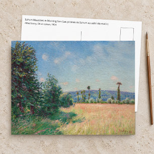 Alfred Sisley - Wiesen von Sahurs im Morgenlicht Postkarte
