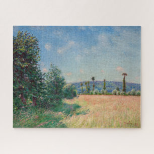 Alfred Sisley - Wiesen von Sahurs in der Morgenson Puzzle