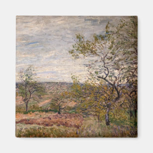 Alfred Sisley - Windiger Tag in Veneux Magnet