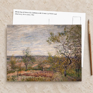 Alfred Sisley - Windiger Tag in Veneux Postkarte