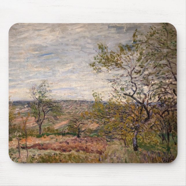 Alfred Sisley - Windy Day in Veneux Mousepad (Vorne)