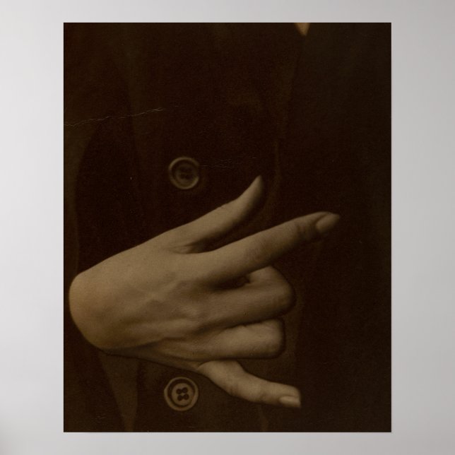 Alfred Stieglitz Georgia O'Keeffe Hand Foto Poster (Vorne)
