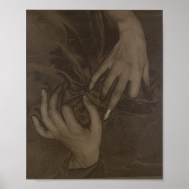 Alfred Stieglitz-Georgia O'Keeffe Hands Foto Poster (Vorne)