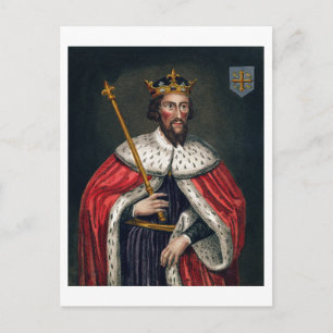 Alfred the Great (849-99), nach einem Gemälde in d Postkarte