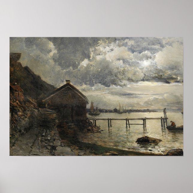 Alfred Wahlberg - Mondlicht, Fjallbacka Poster (Vorne)
