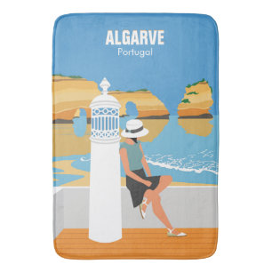 Algarve Beach Girl Reisen Vintag Badematte