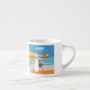 Algarve Beach Girl Reisen Vintag Espressotasse