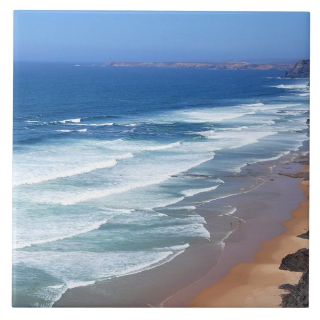 Algarve Beach, Portugal Fliese (Vorderseite)