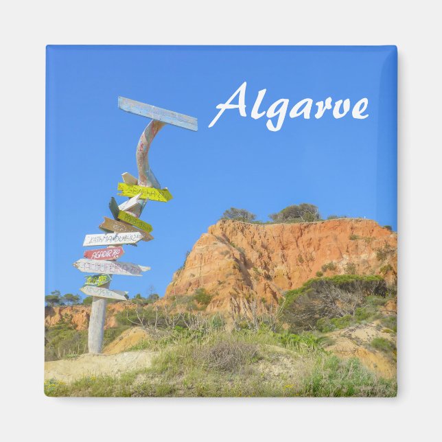 Algarve in Portugal Wegweiser Magnet (Vorne)