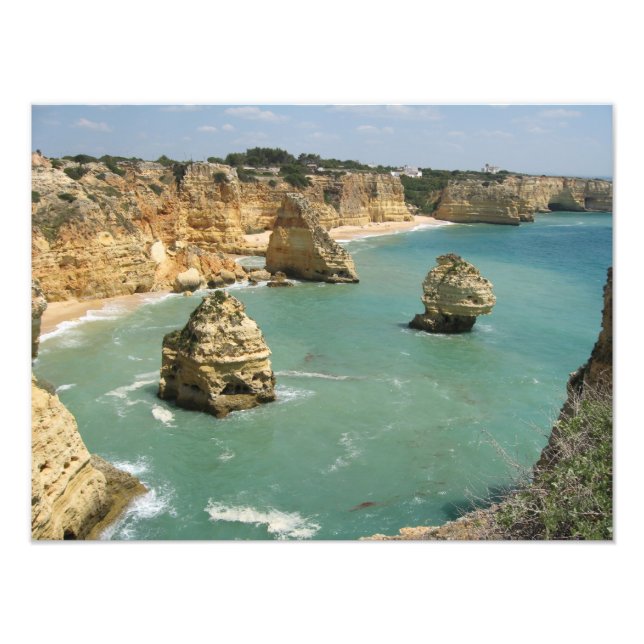 Algarve, Portugal, Benagil Strand und Felsen Fotodruck (Vorne)