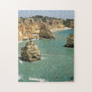 Algarve, Portugal, Benagil Strand und Felsen Puzzle