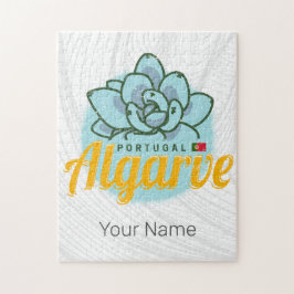 Algarve Portugal Blume Sukkulent Vintag Souvenir Puzzle