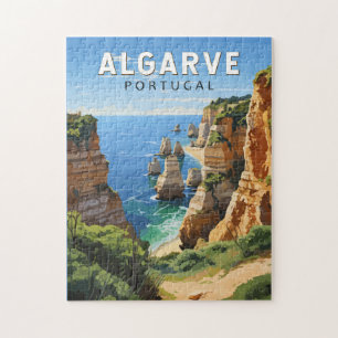 Algarve Portugal Reise Kunst Vintage Puzzle