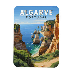Algarve Portugal Reisen Art Vintag Magnet
