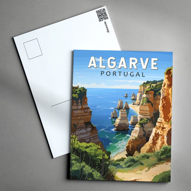 Algarve Portugal Reisen Art Vintag Postkarte (Von Creator hochgeladen)