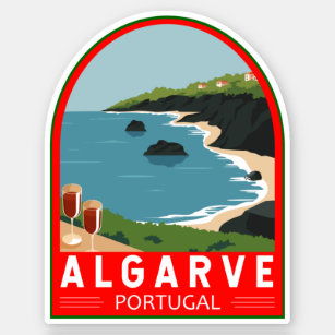 Algarve Portugal Retro Reisen Vintag Aufkleber