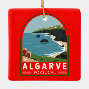 Algarve Portugal Retro Reisen Vintag Keramikornament