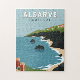 Algarve Portugal Retro Reisen Vintag Puzzle