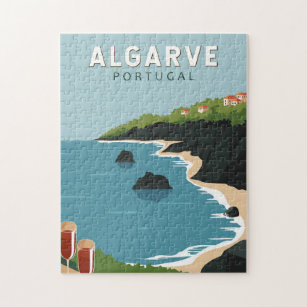 Algarve Portugal Retro Reisen Vintag Puzzle