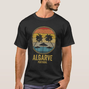 Algarve Portugal Retro Vintag Sunset 80er Beach Di T-Shirt