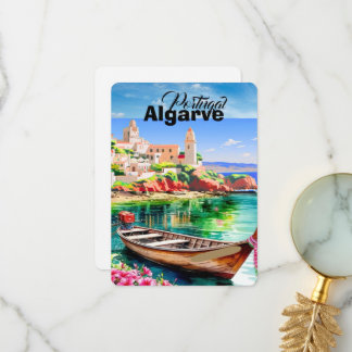 Algarve Portugal Travel Postcard Art, Portugal Tra Dankeskarte