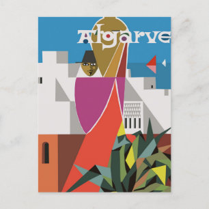 Algarve, Portugal Vintage-Reisepostkarte Postkarte