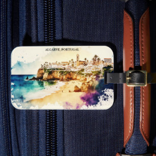 Algarve Portugal Wasserfarbenreise Gepäckanhänger